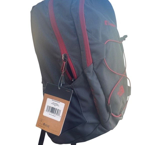 The North Face GroundWork Backpack Dark Grey With  Red Accent